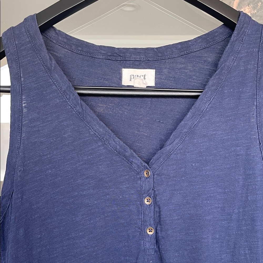 Pact Organic Cotton Women's Indigo Dress Large